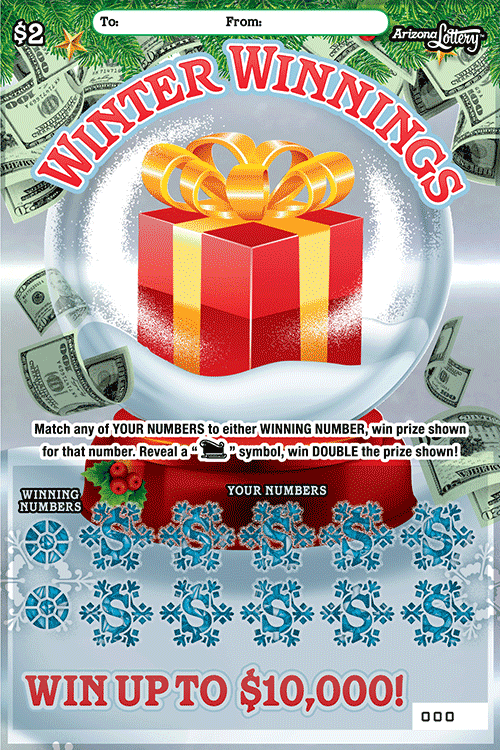 Winter Winnings, $2 Ticket, Win up to $10,000