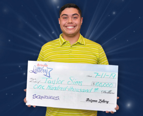 Arizona Lottery Winner Taylor Sims