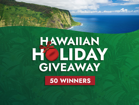  Picture of Hawaii with Hawaiian Holiday Giveaway 50 Winners