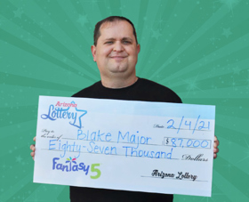 Arizona Lottery Winner Blake Major