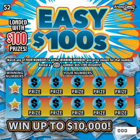 Easy $100s, Loaded With $100 Prizes, Win Up To $10,000