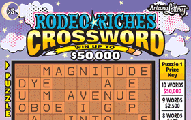 Rodeo Riches Crossword Logo