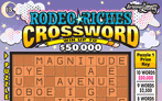 Rodeo Riches Crossword, $5 ticket, win up to $50,000