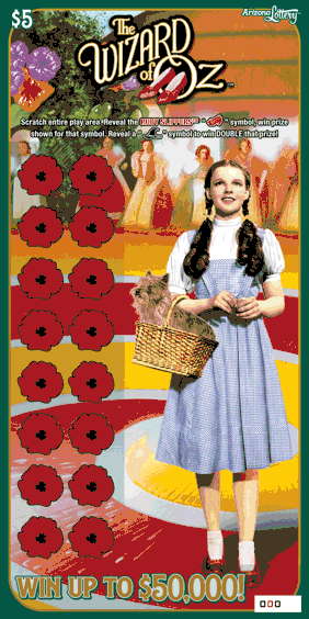 The Wizard of Oz, $5 Ticket, Win up to $50,000