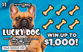 $1 ticket, Lucky Dog, win up to $1000