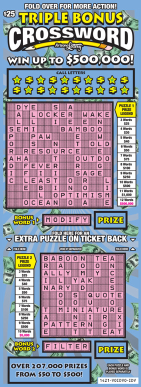 #1421 Triple Bonus Crossword Logo
